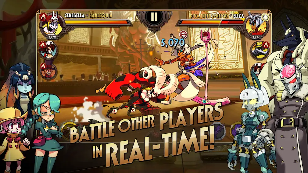 skullgirls battle with other players