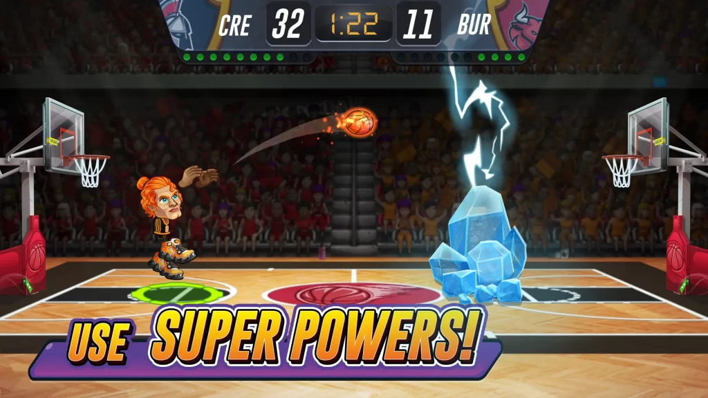 Basketball Arena Mod Apk use super powers