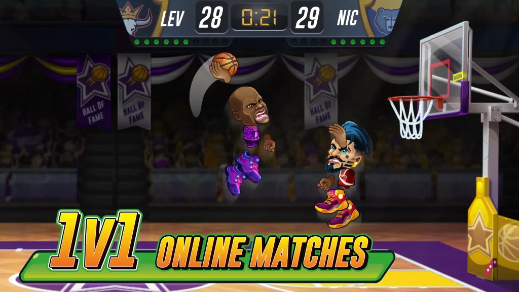 Basketball Arena Mod Apk use super powersn online matches